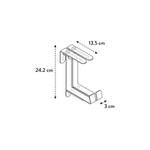 noa universal balcony hooks metal living black